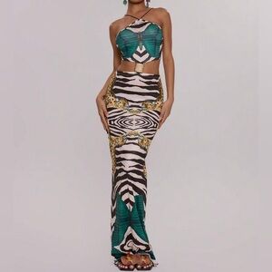 Roberto Cavalli Inspired Maxi Dress